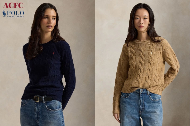 BST Áo Sweater Polo Ralph Lauren: Nét Đẹp Dệt Thừng Đậm Chất Ivy League