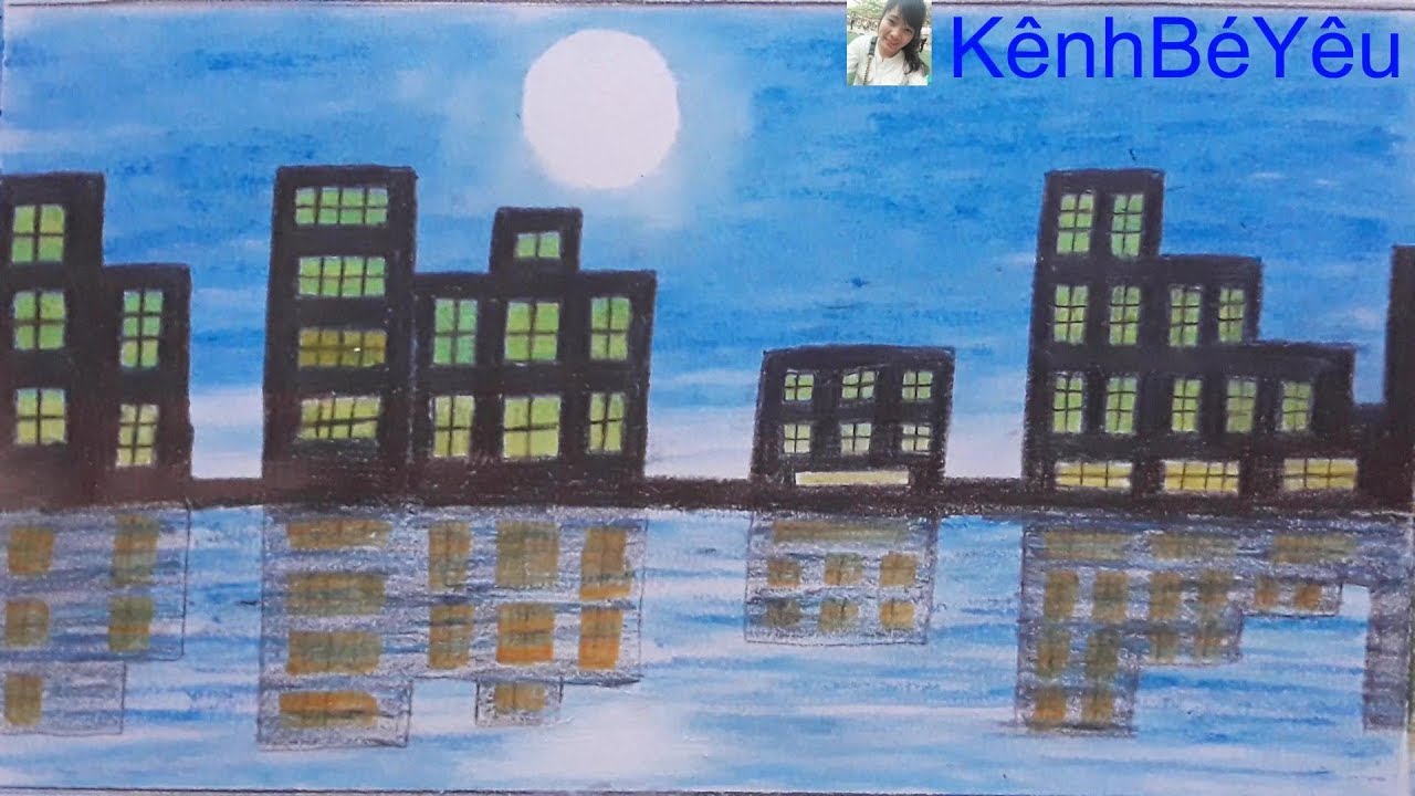 Sông thành phố về đêm