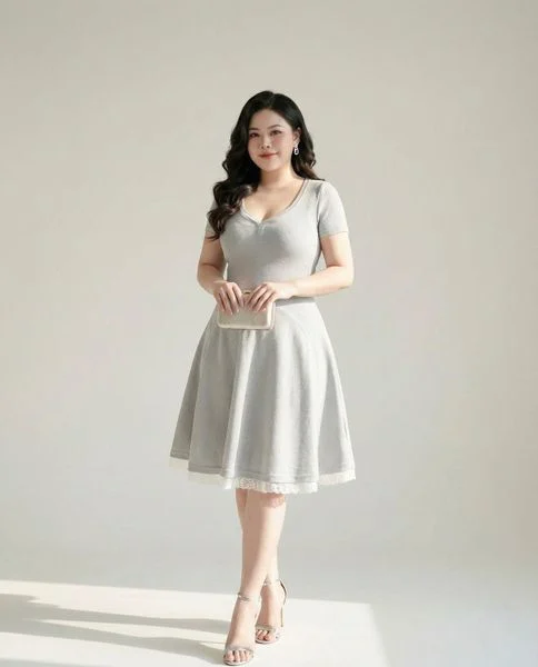 Chọn váy tết cho Dáng quả lê
