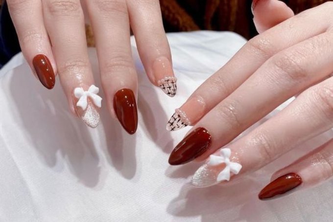 Mẫu nail đỏ nổi bật