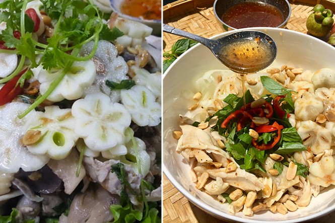 Cách làm món gỏi gà măng cụt