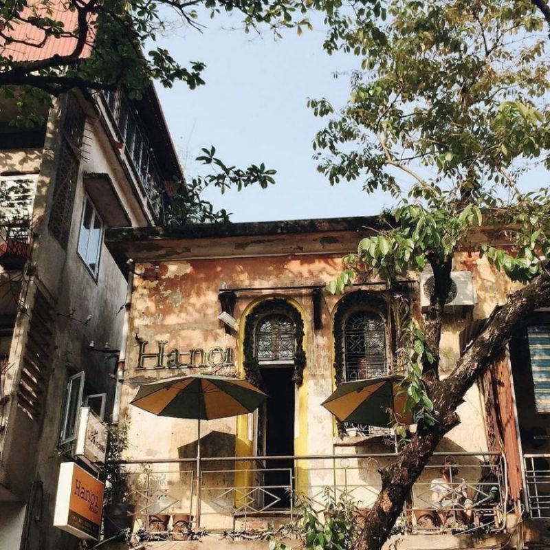 Mặt tiền quán cafe Hà Nội
