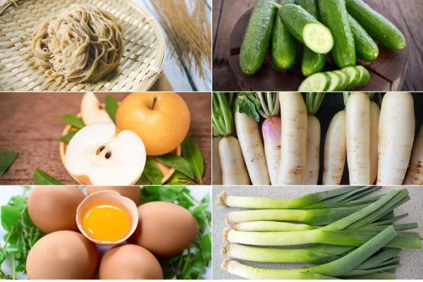 Nguyên liệu chuẩn bị làm mì lạnh Hàn Quốc tại nhà