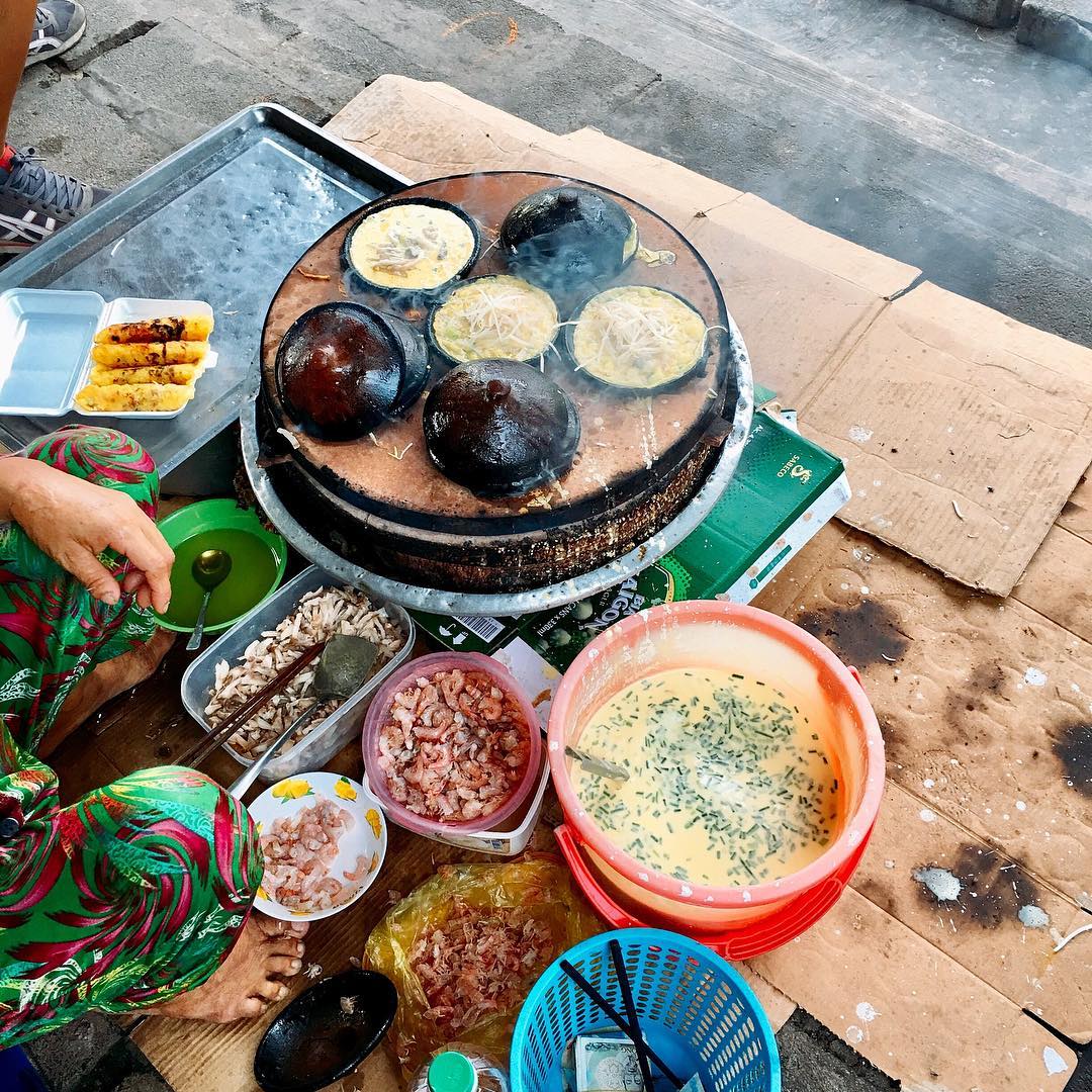 Bánh xèo miền Trung với kích thước nhỏ đặc trưng