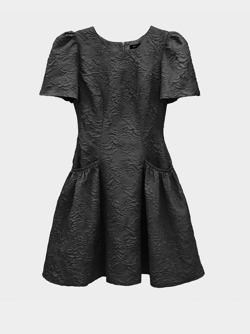 Đầm mini cổ tròn tay ngắn rã hông 2 túi