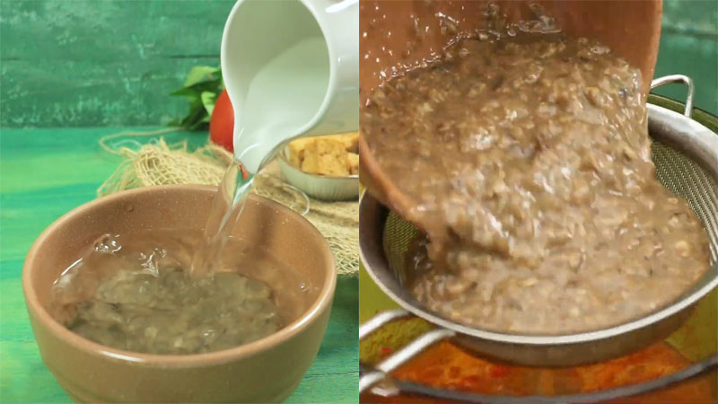 Giã cua đồng lấy nước cốt