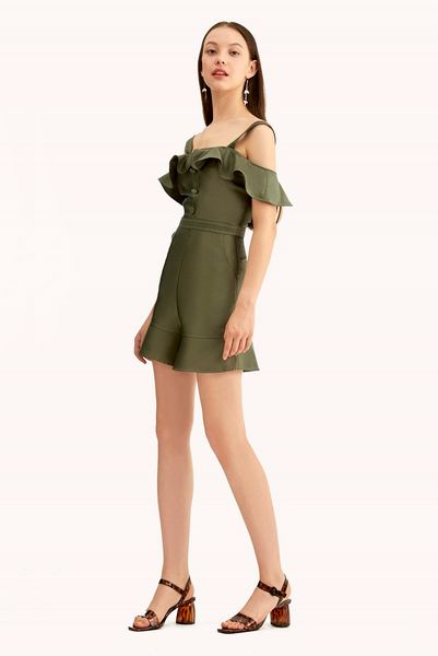 Jumpsuit có họa tiết nhấn eo