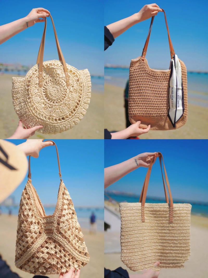 Túi cói cho outfit biển