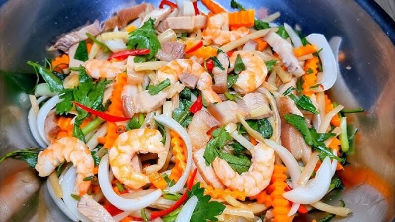 Gỏi ngó sen tôm thịt hấp dẫn