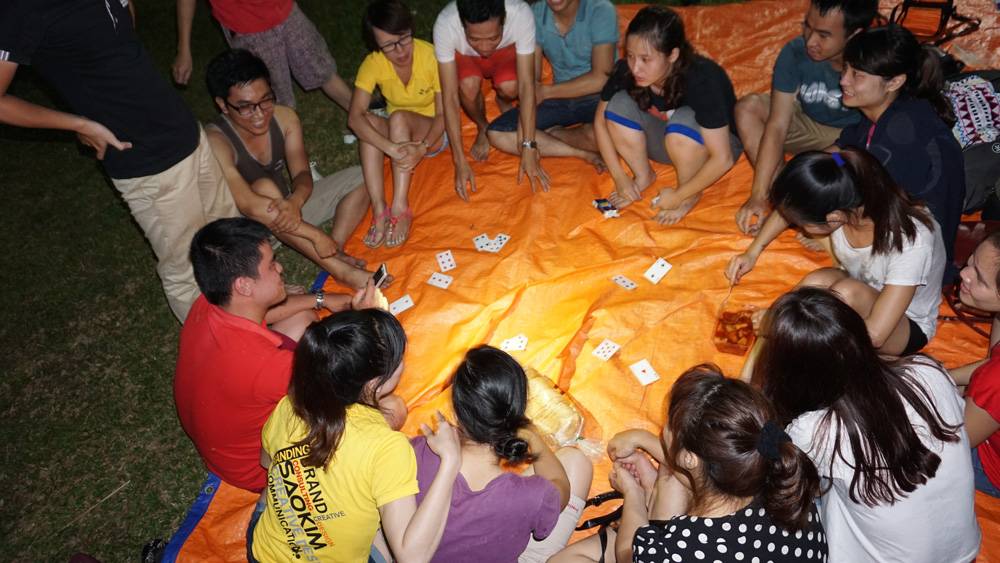 Khu vực sinh hoạt ngoài trời tại Bản Xôi