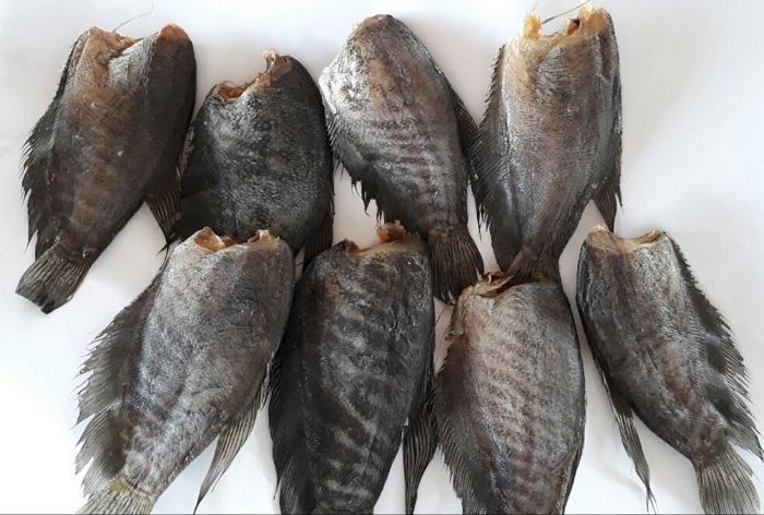 Cá sặc bổi có kích thước bằng bàn tay, dễ sơ chế và phơi khô