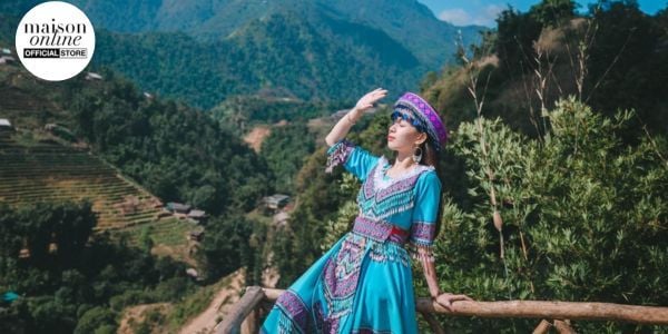 Váy dân tộc tạo điểm nhấn nổi bật khi chụp ảnh tại Sapa