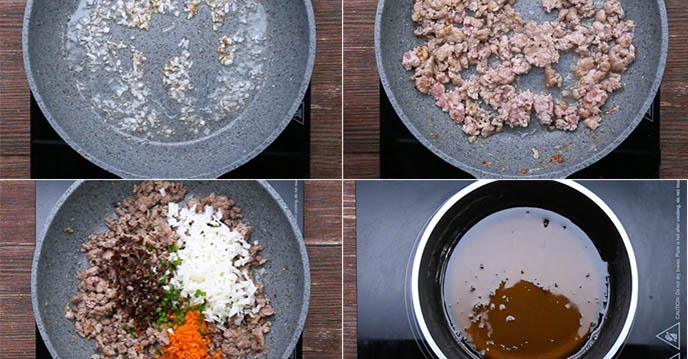 Hấp bánh mì thịt trên nồi hơi