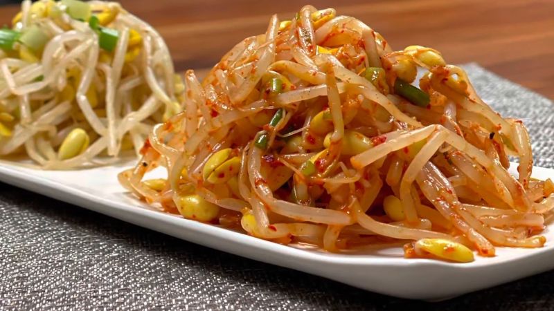 Giá đỗ trộn kiểu kim chi