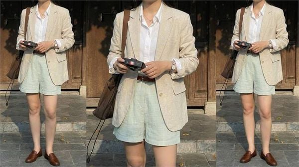 Áo sơ mi nữ phối blazer smart casual