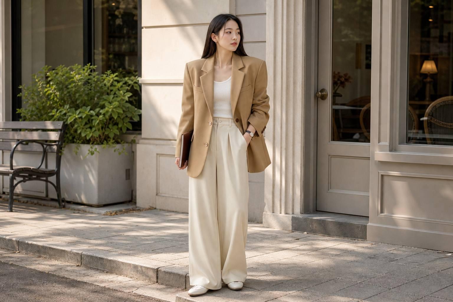 Chọn áo blazer nữ vừa vai để outfit cân đối