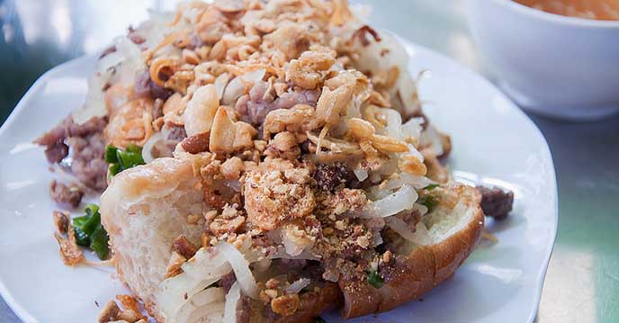 Bánh mì hấp thịt thành phẩm đẹp mắt