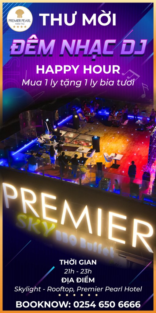 Không gian rooftop nhìn ra biển