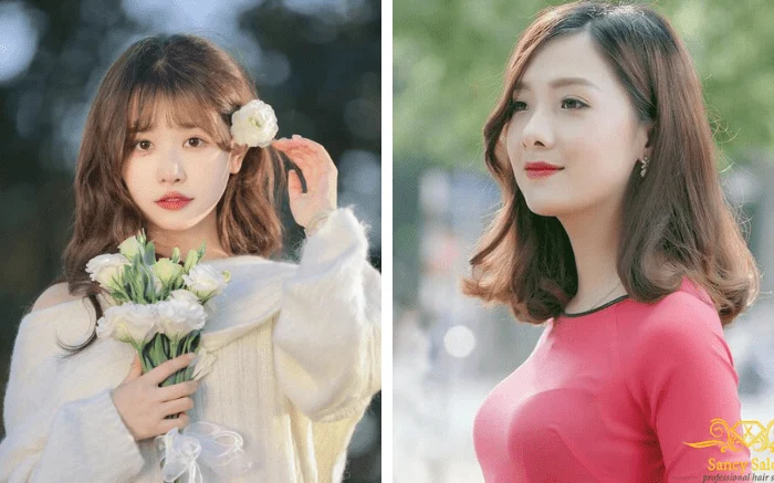 Kiểu tóc ngắn và tóc lửng phù hợp với áo dài