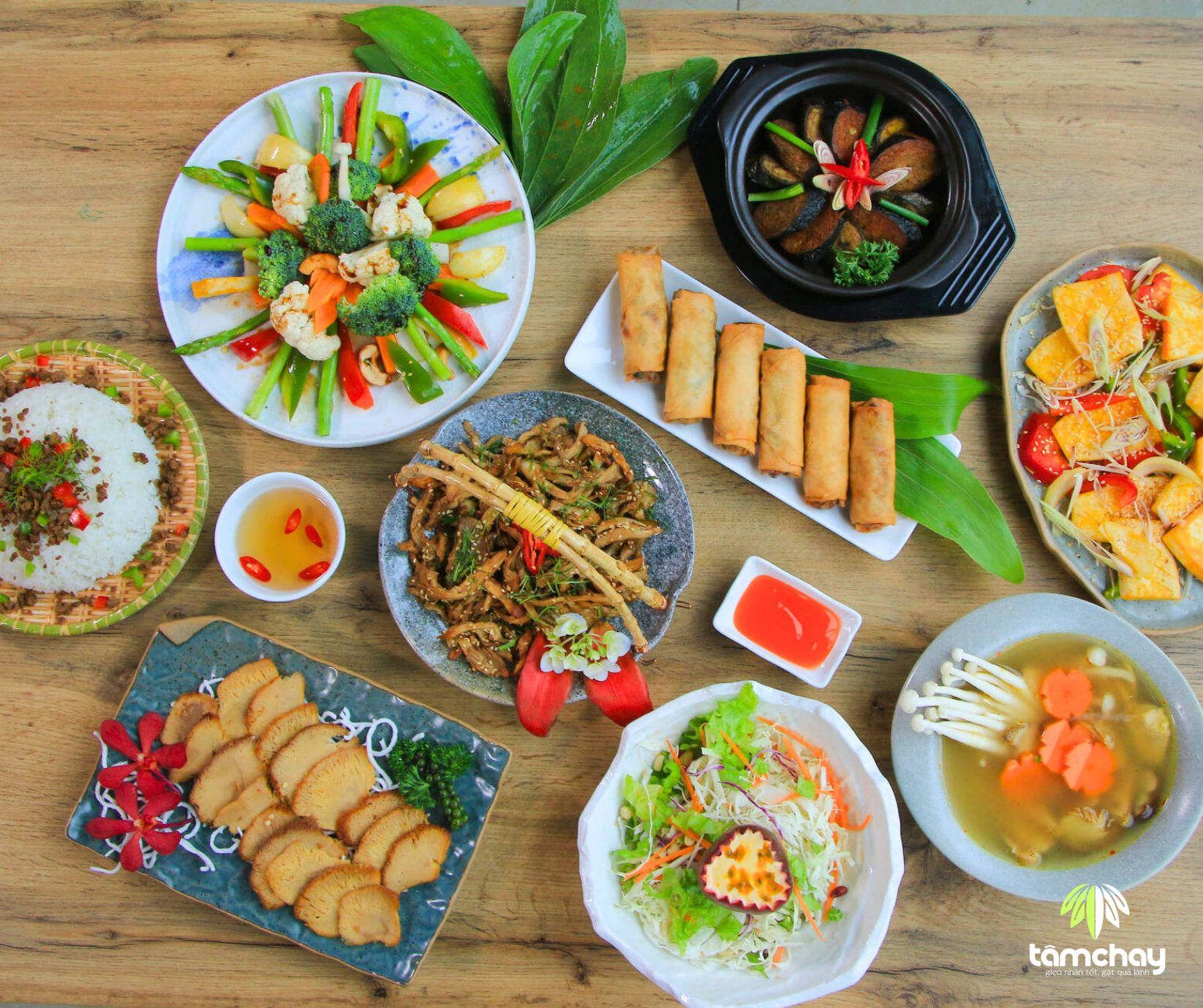 Mâm cơm chay thanh đạm