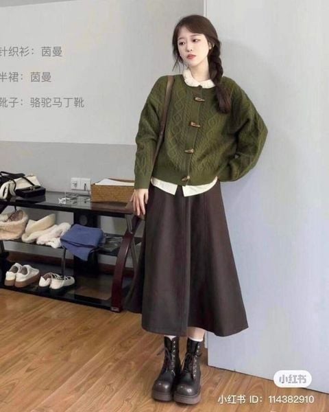 Xanh lá phối với màu gì - nâu
