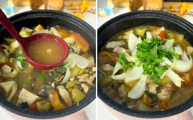 Canh cải chua