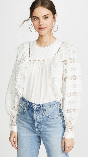 Quần jean kết hợp áo blouse thanh lịch điệu đà