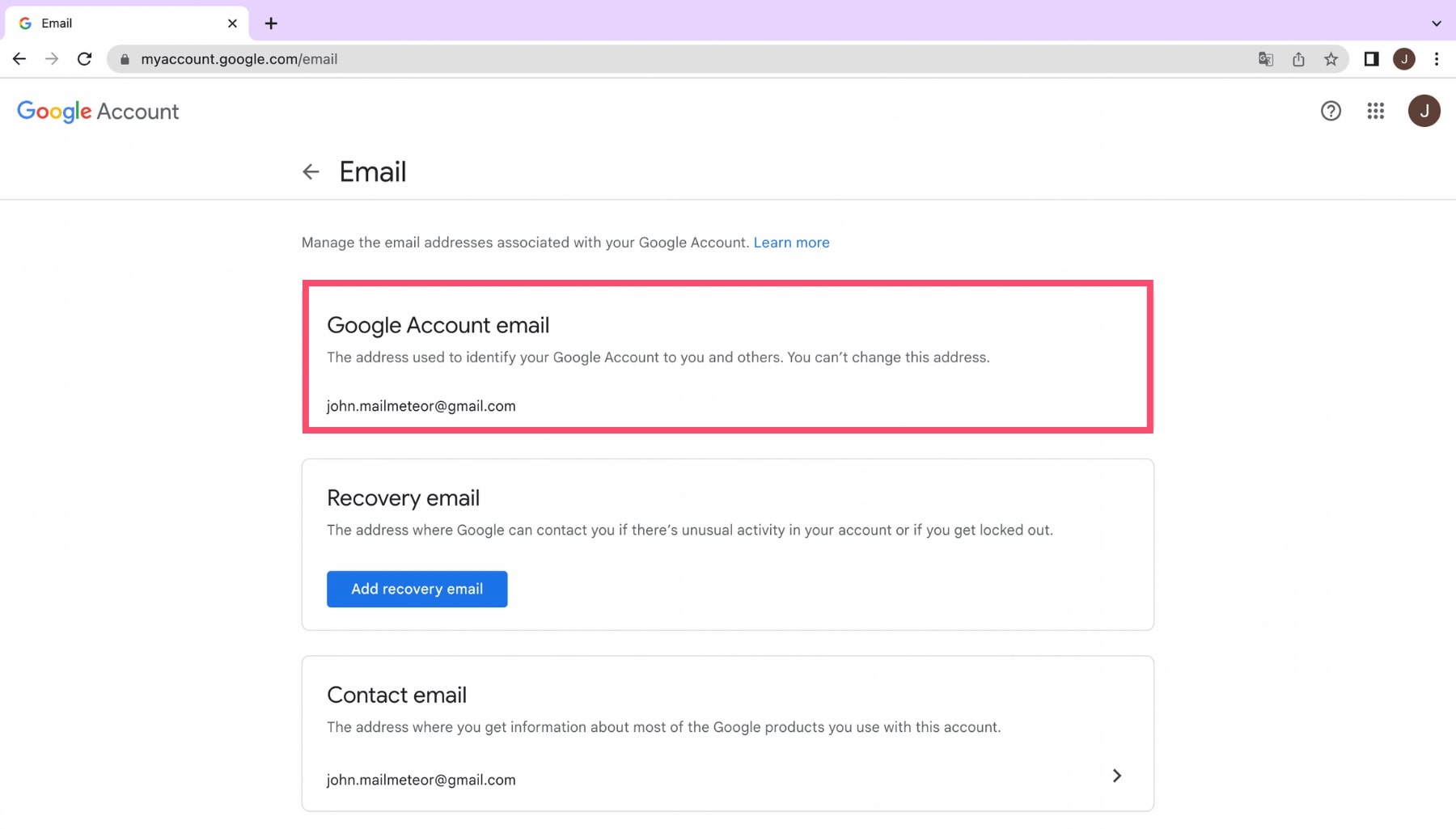 Alt: Cài đặt email tài khoản Google