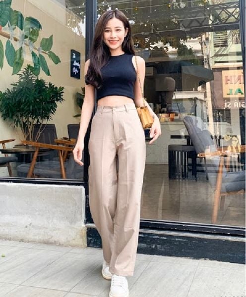 Quần ống rộng phối đa dạng