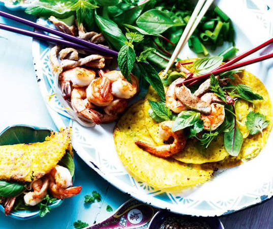 Bánh xèo vàng giòn