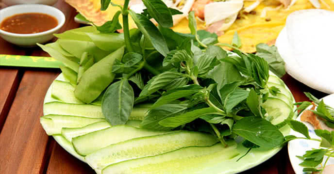Nguyên liệu làm bánh xèo chay
