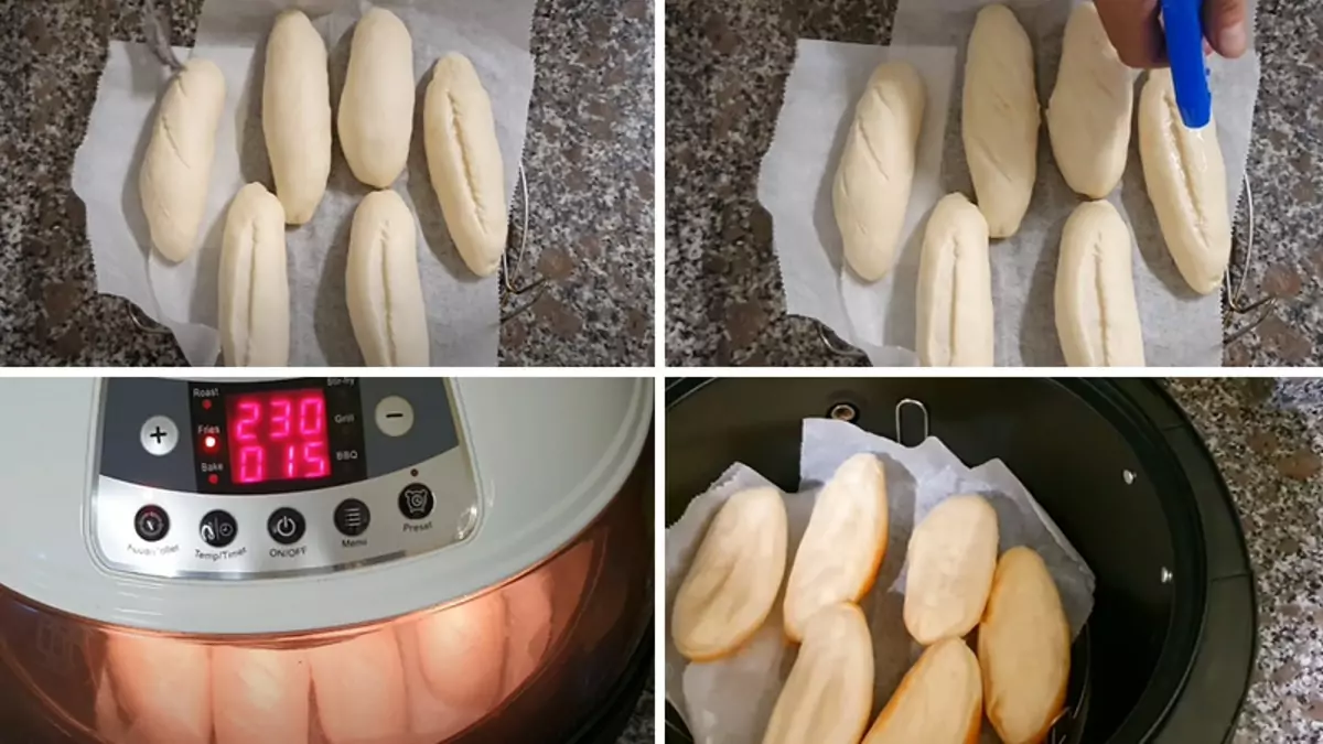 Thành phẩm bánh mì nướng bằng nồi chiên không dầu