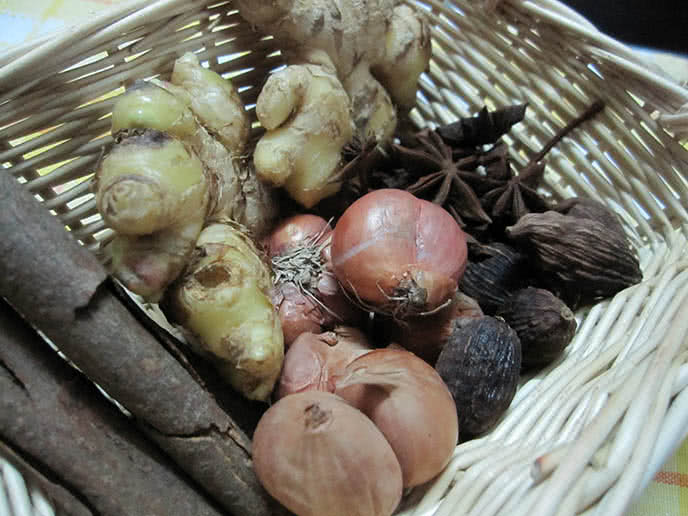 Nguyên liệu chuẩn bị cho món phở bò tại nhà
