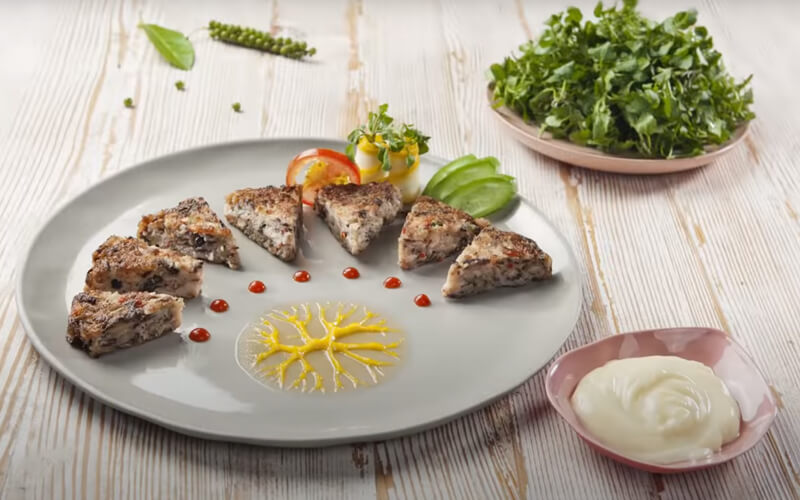 Chả cua nấm hương