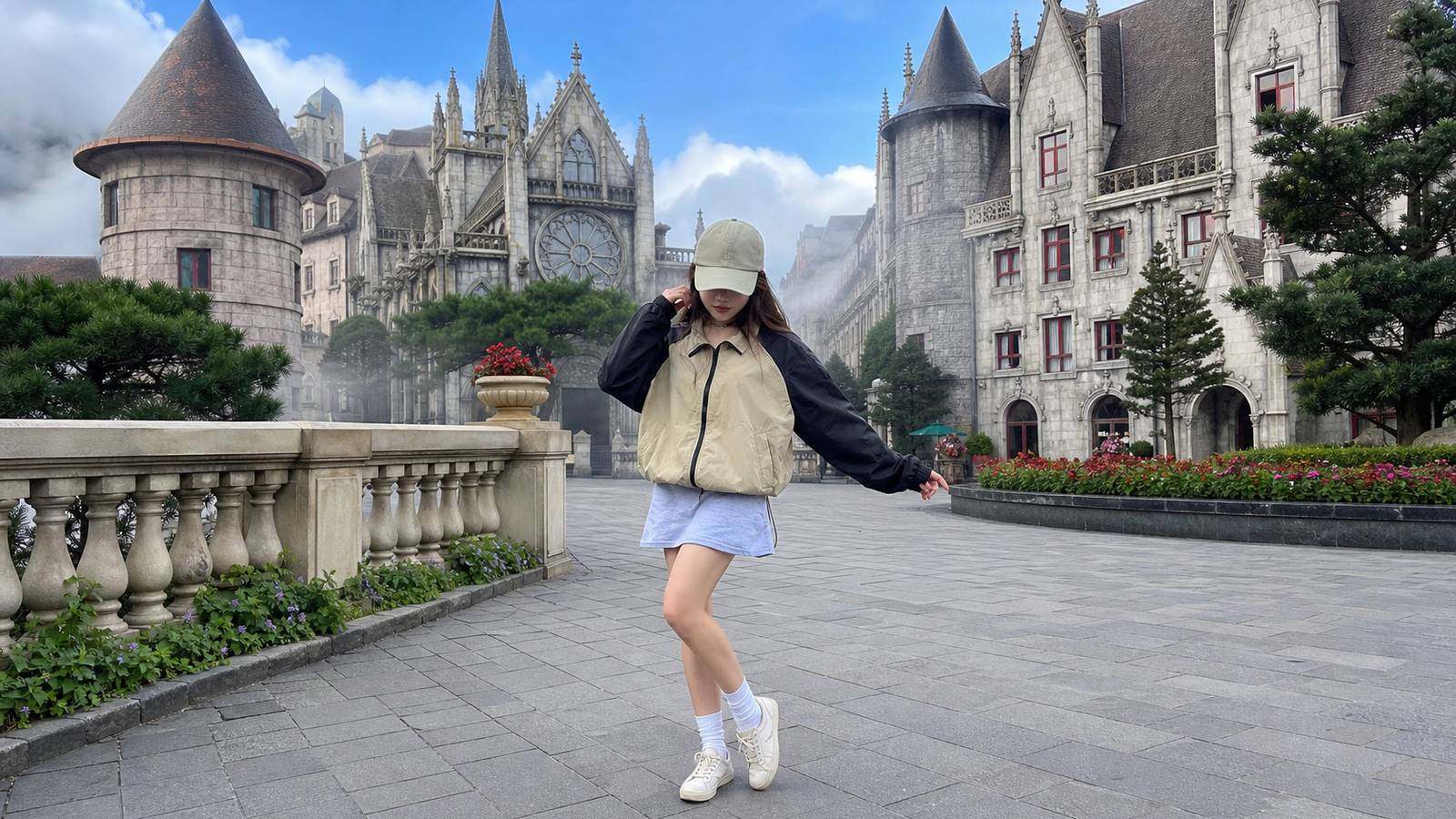 Áo khoác nhẹ chống gió hoặc sương cho buổi sáng và chiều muộn ở Bà Nà Hill