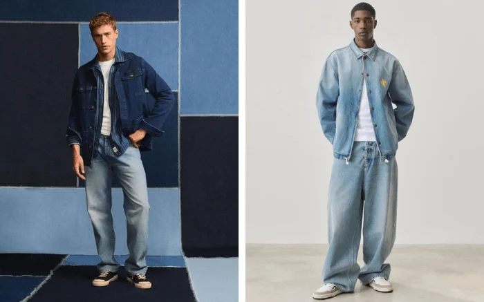 Xu hướng thời trang nam 2026 ứng dụng chất liệu Denim