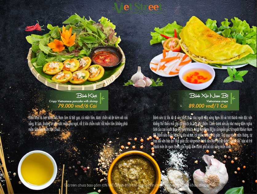 Menu VietStreet - Vincom Phạm Ngọc Thạch 3