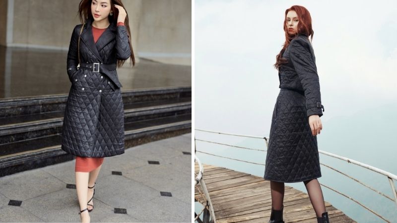 Áo phao, cardigan mỏng và váy maxi