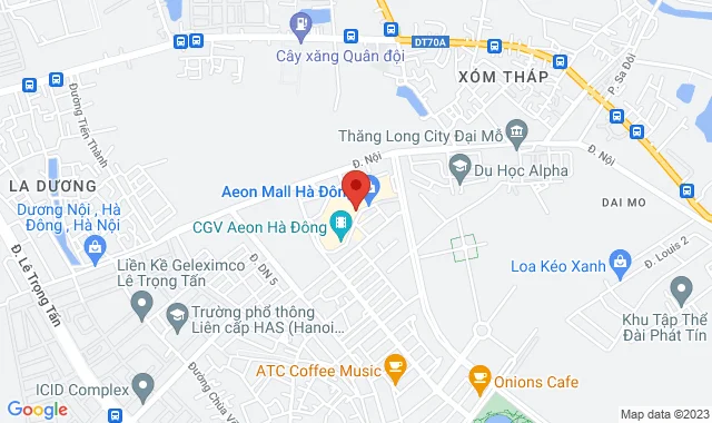Vị trí nhà hàng T266 trên Tầng 2 của TTTM Aeon Mall Hà Đông