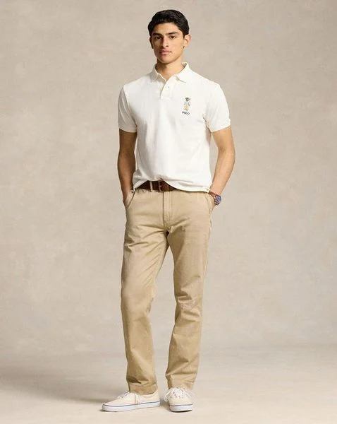 Outfit Soft boy Áo polo pastel và chinos