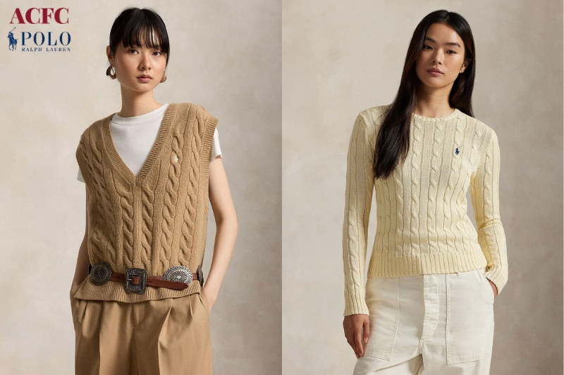 BST Áo Sweater Polo Ralph Lauren: Nét Đẹp Dệt Thừng Đậm Chất Ivy League
