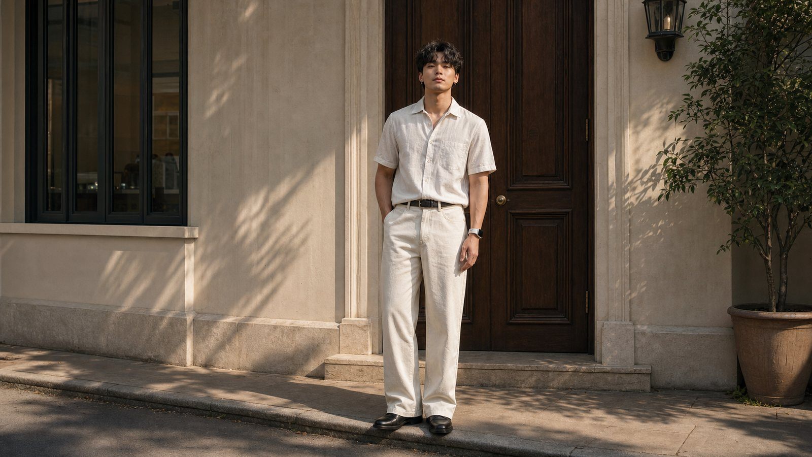 Mùa hè: linen, cotton, sơ mi ngắn tay và quần short hoặc kaki sáng