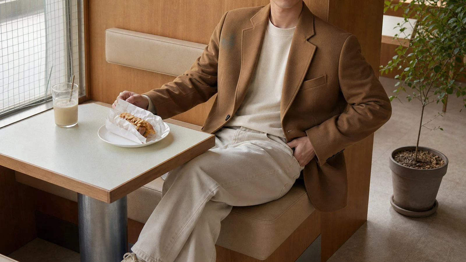 Áo khoác caramel hoặc nâu lạnh