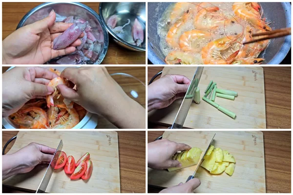 Sơ chế nguyên liệu theo hướng dẫn
