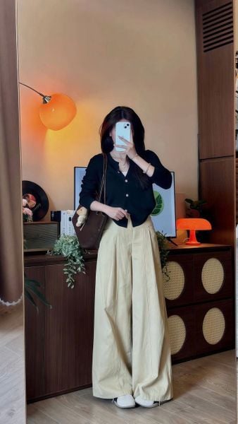 Phối đồ với quần tây ống rộng