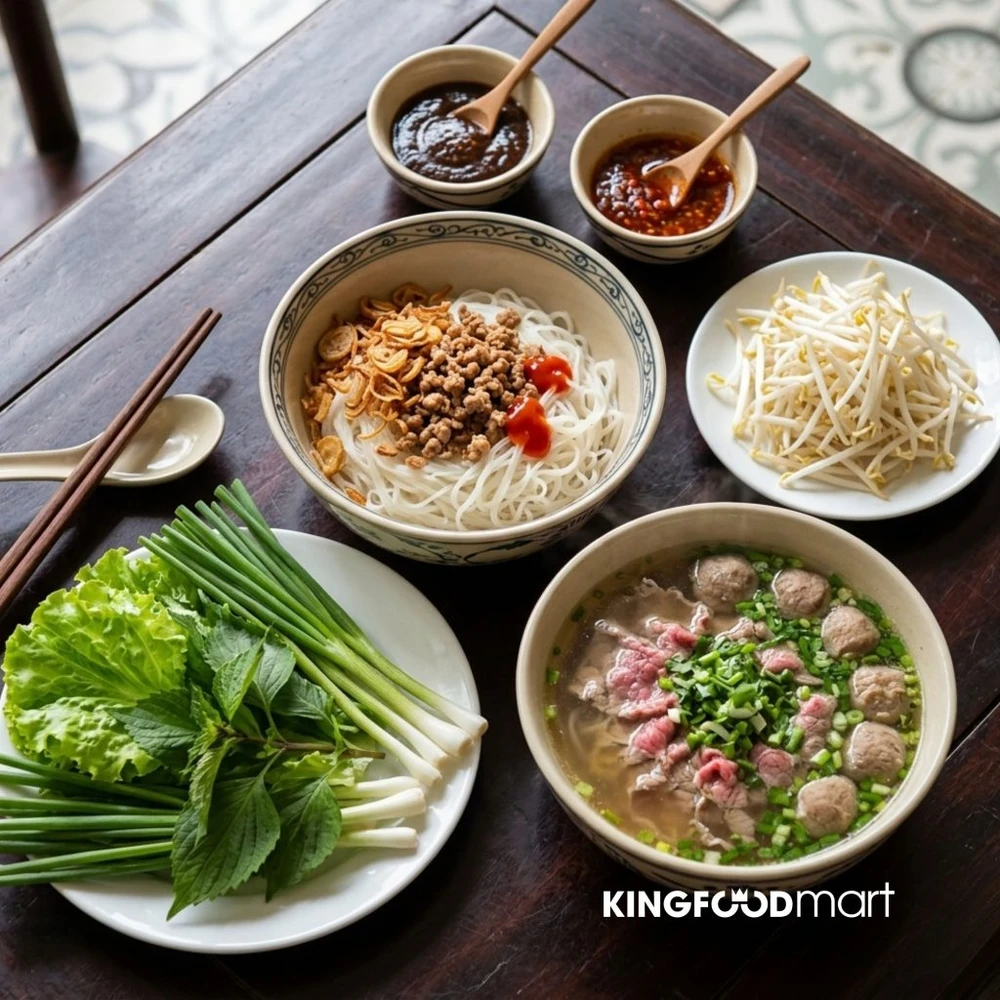 Phở khô Gia Lai độc đáo được phục vụ bằng hai bát riêng biệt