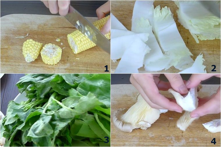Sơ chế rau nhúng lẩu Thái