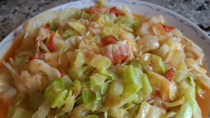 Cải xào cà chua