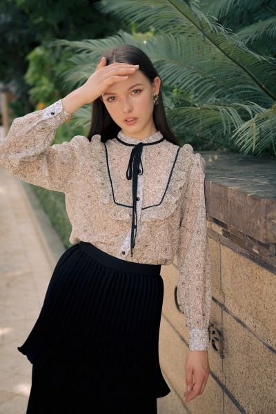 Áo blazer nhún tay cách điệu