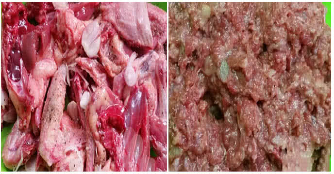 Băm nhỏ chim bồ câu - Cách nấu xôi chim bồ câu
